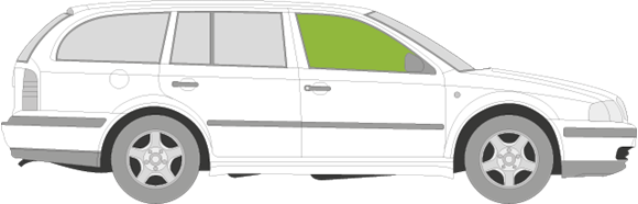 Afbeelding van Zijruit rechts Skoda Octavia break