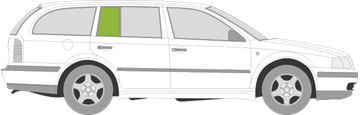 Afbeelding van Zijruit rechts Skoda Octavia break