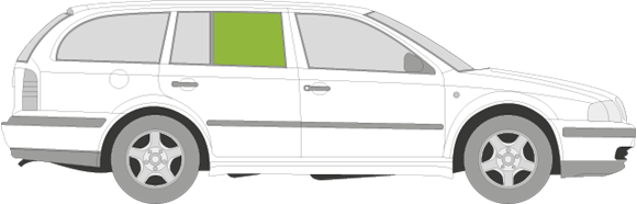 Afbeelding van Zijruit rechts Skoda Octavia break