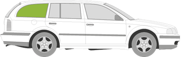 Afbeelding van Zijruit rechts Skoda Octavia break