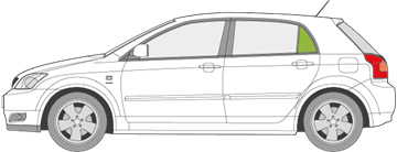 Afbeelding van Zijruit links Toyota Corolla 5 deurs