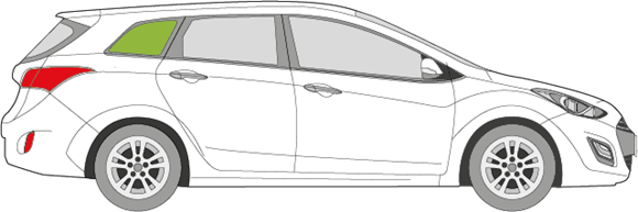 Afbeelding van Zijruit rechts Hyundai i30 break