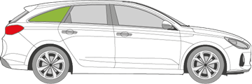 Afbeelding van Zijruit rechts Hyundai i30 break