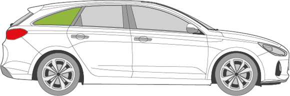 Afbeelding van Zijruit rechts Hyundai i30 break