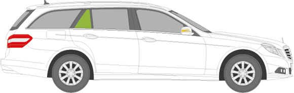 Afbeelding van Zijruit rechts Mercedes E-klasse break