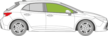 Afbeelding van Zijruit rechts Toyota Corolla 5 deurs