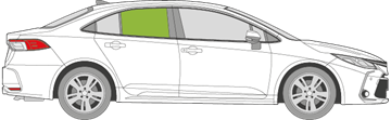 Afbeelding van Zijruit rechts Toyota Corolla sedan