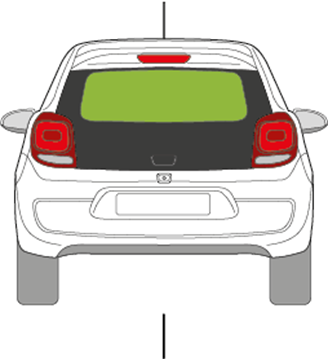 Afbeelding van Achterruit Citroën C1 3 deurs