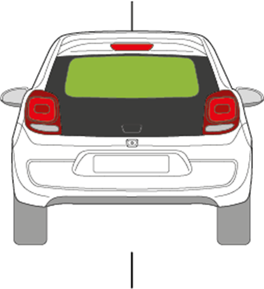 Afbeelding van Achterruit Citroën C1 3 deurs