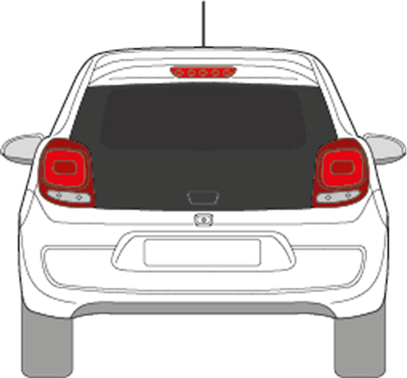 Afbeelding van Achterruit Citroën C1 3 deurs (DONKERE RUIT)