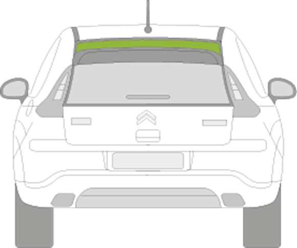 Afbeelding van Achterruit Citroën C4 3 deurs