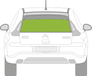 Afbeelding van Achterruit Citroën C4 3 deurs (ONDERSTE)