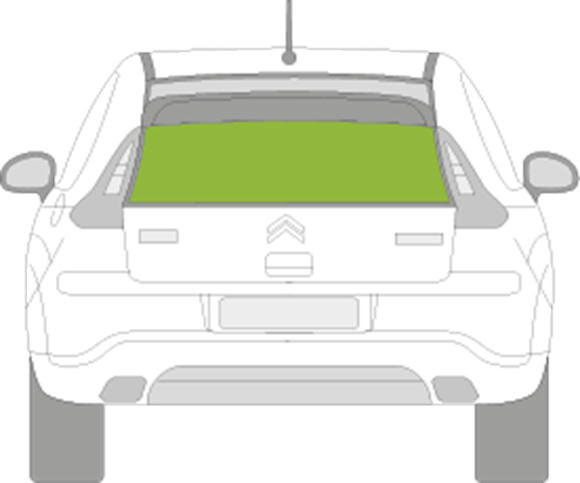 Afbeelding van Achterruit Citroën C4 3 deurs (ONDERSTE)