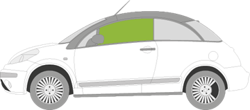 Afbeelding van Zijruit links Citroën C3 Pluriel
