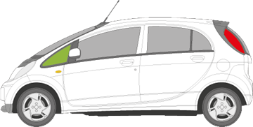 Afbeelding van Zijruit links Citroën C-Zero