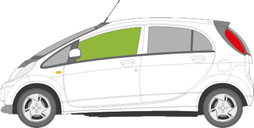 Afbeelding van Zijruit links Citroën C-Zero
