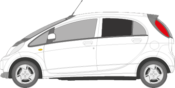 Afbeelding van Zijruit links Citroën C-Zero (DONKERE RUIT)
