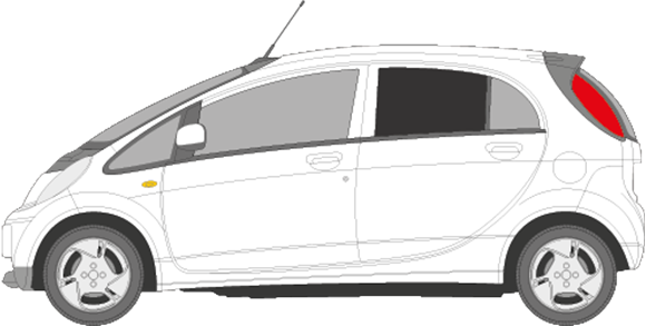 Afbeelding van Zijruit links Citroën C-Zero (DONKERE RUIT)