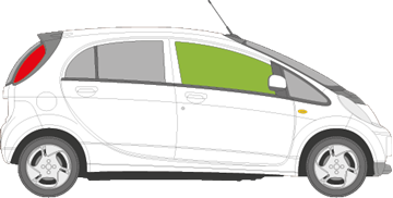 Afbeelding van Zijruit rechts Citroën C-Zero
