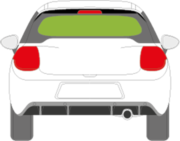 Afbeelding van Achterruit Citroën DS3 