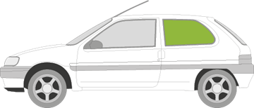 Afbeelding van Zijruit links Citroën Saxo 3 deurs 