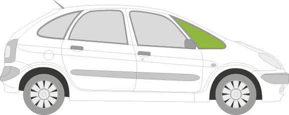 Afbeelding van Zijruit rechts Citroën Xsara Picasso 
