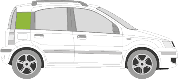 Afbeelding van Zijruit rechts Fiat Panda 5 deurs