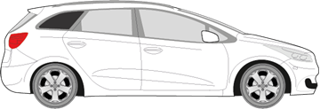 Afbeelding van Zijruit rechts Kia Cee'd break (DONKERE RUIT)