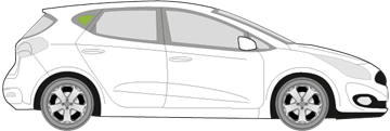 Afbeelding van Zijruit rechts Kia Cee'd 5 deurs 