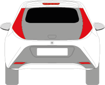 Afbeelding van Achterruit Toyota Aygo 3 deurs (DONKERE RUIT)