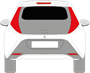 Afbeelding van Achterruit Toyota Aygo 3 deurs (DONKERE RUIT)