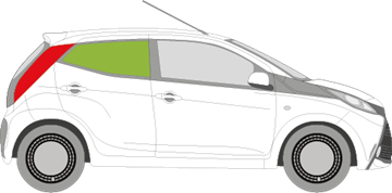 Afbeelding van Zijruit rechts Toyota Aygo 5 deurs