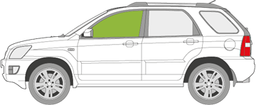 Afbeelding van Zijruit links Kia Sportage 