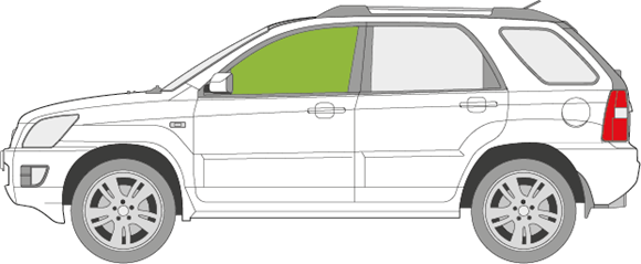 Afbeelding van Zijruit links Kia Sportage 