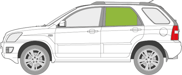 Afbeelding van Zijruit links Kia Sportage 