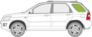 Afbeelding van Zijruit links Kia Sportage 