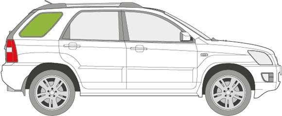 Afbeelding van Zijruit rechts Kia Sportage 