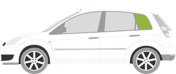Afbeelding van Zijruit links Ford Fiesta 5 deurs