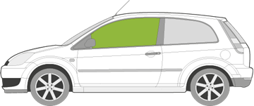 Afbeelding van Zijruit links Ford Fiesta 3 deurs