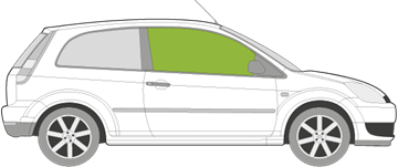 Afbeelding van Zijruit rechts Ford Fiesta 3 deurs