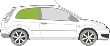 Afbeelding van Zijruit rechts Ford Fiesta 3 deurs