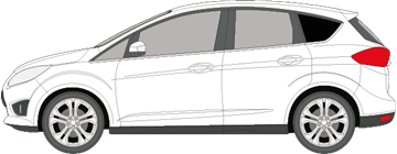 Afbeelding van Zijruit links Ford C-max (DONKERE RUIT)