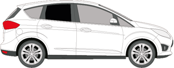 Afbeelding van Zijruit rechts Ford Grand C-max (DONKERE RUIT)