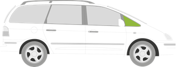 Afbeelding van Zijruit rechts Ford Galaxy 