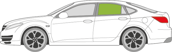 Afbeelding van Zijruit links Mazda 6 5 deurs