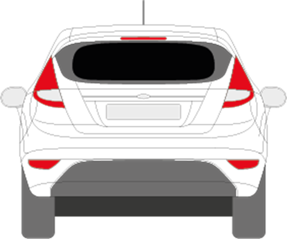 Afbeelding van Achterruit Ford Fiesta 5 deurs (DONKER)