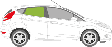 Afbeelding van Zijruit rechts Ford Fiesta 5 deurs 