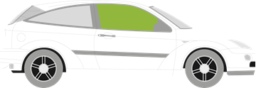 Afbeelding van Zijruit rechts Ford Focus 3 deurs