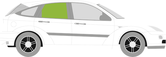 Afbeelding van Zijruit rechts Ford Focus 5 deurs
