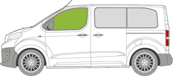 Afbeelding van Zijruit links Citroën Jumpy 